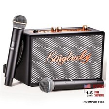 Karaoke Machine for Adults Kids Portable Retro Bluetooth Speaker with 2 3