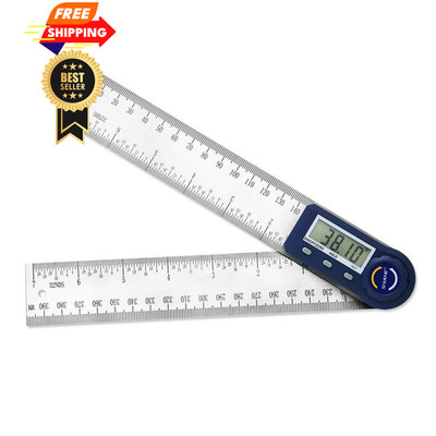 Digital Angle Finder,2 in 1 Protractor, 7 inch / 200mm Stainless...