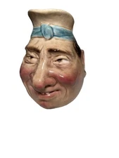 Vintage Character Face Jug – Hand-Painted Pottery Schafer & Vater Face Jug 1913