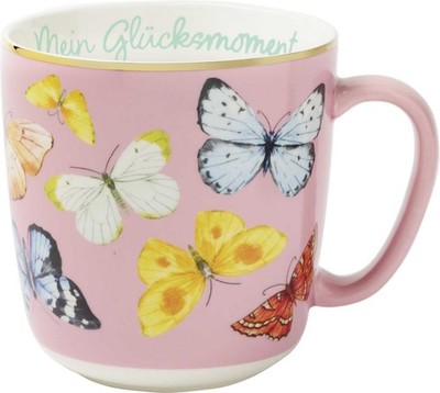 Blütenträume Kaffeebecher ''''Mein Glücksmoment'''', 350 ml Kaffeetasse, Teetasse...