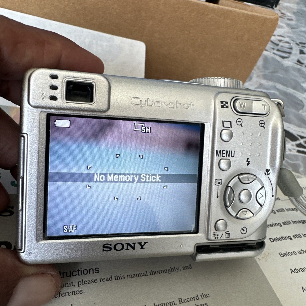 Sony Cyber-shot DSC-W1 5.1MP Digital Camera - Silver for sale
