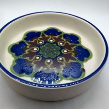 Vintage HORNSEA POTTERY England Lancaster Vitramic MURAMIC Dish 1977 Blue Enamel