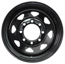 eCustomrim Trailer Wheel 16 in. X 6 in. 16x6 8 Lug Black Steel Rim Wheel