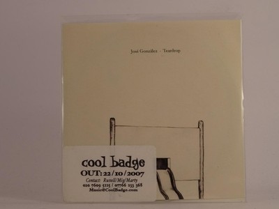 JOSE GONZALEZ TEARDROP (E75) 1 Track Promo CD Single including Picture Sleeve PE