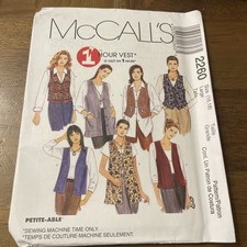 McCalls Pattern 2260 Misses 1 Hour Vest in 2 ...