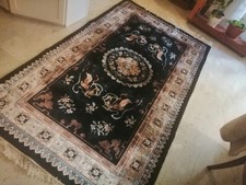 Tappeto cinese usato in seta e lana come nuovo. Lunghezza 225 cm largezza 120cm.