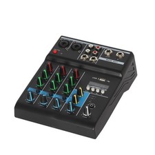 Desktop Mixer with USB Portable 4-Channel Mixer Stereo for Streamers