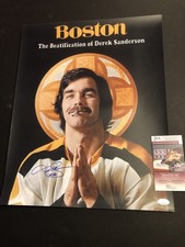 JSA DEREK SANDERSON SMOKING AUTOGRAPHED 16x20 PHOTO AUTO SIGNED CERTIFIED 794