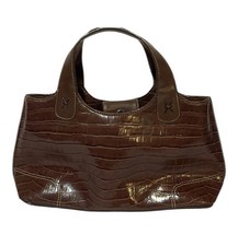 Fossil Brown Crocodile Party Shoulder Bag Purse