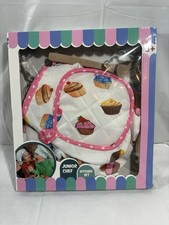 Junior Chef Kitchen Set Kids Baking Play Set Apron Oven Mitt Hat Rolling Pin