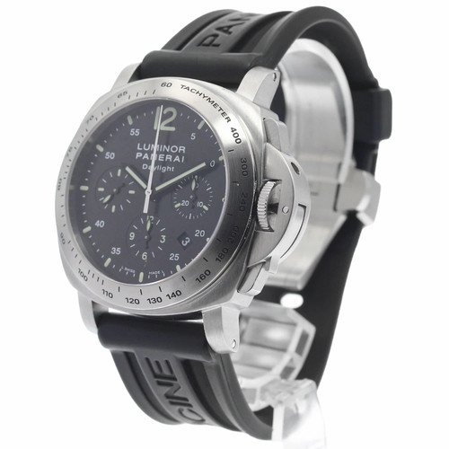 Panerai Luminor Daylight PAM00250 Automatic 44mm Box Papers Black Chronograph