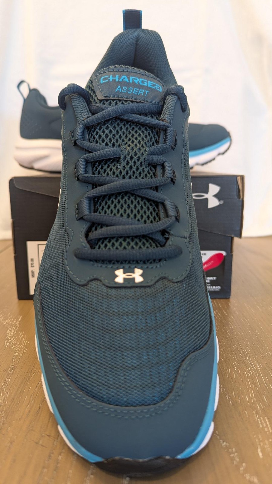 SAOLA Scarpe Under Armor Uomo NUOVE Taglia 12M (Turchese) SPEDIZIONE GRATUITA