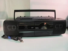Vintage GoldStar PCD-N71 BoomBox Radio Cassette Tape CD Player WORKS!!