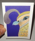 ACEO Original quail bird Acrylic painting.