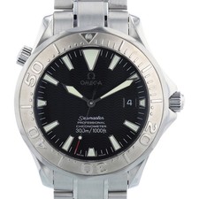 Omega Seamaster 2230.50.00 39 mm Black Wave Dial Steel 2005 Box & Papers
