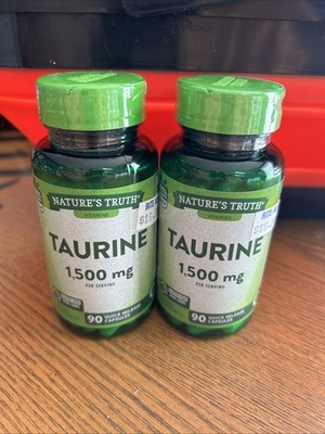 2 Taurine 1500mg | 90 Capsules | Non-GMO & Gluten Free Supplement Nature's Truth