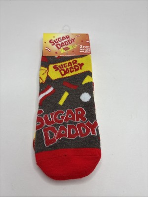 SUGAR DADDY CARAMEL CANDY Novelty Low Cut Socks 2 Pair One Size Fits Most NWT