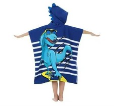 Kids Hooded Poncho Towel Microfibre Beach Bath Robe Quick Dry 75x150cm