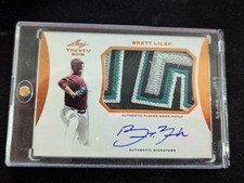 2015 Leaf Trinity - Patch Autographs Bronze #PA-BL1 Brett Lilek (AU, MEM, RC)