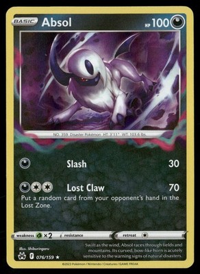 Absol 076/159 Holo Rare Crown Zenith Pokemon NM/M