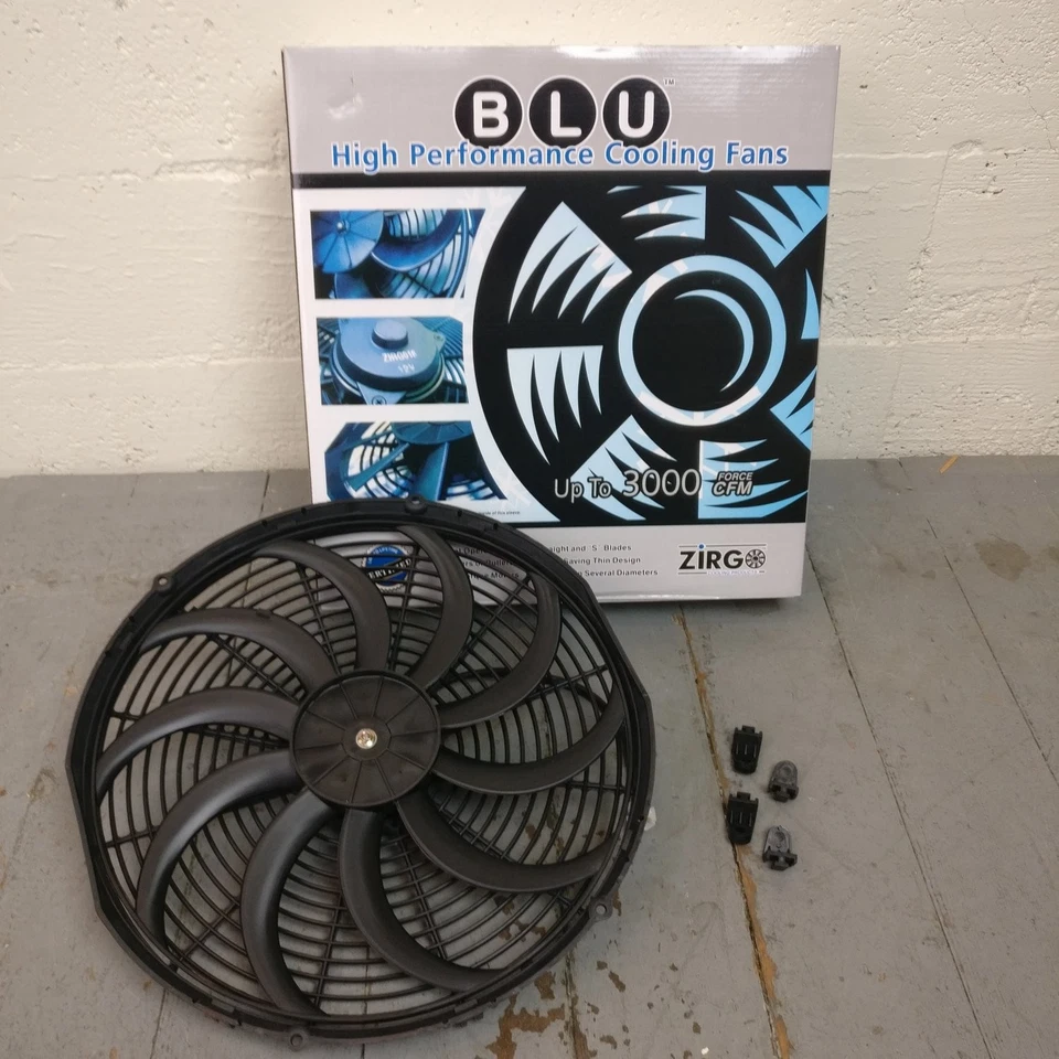 1990 Chevrolet G30 16 дюймов суперпрочный вентилятор радиатора 120 Вт объем охлаждения тонкий - Изображение 2 из 4