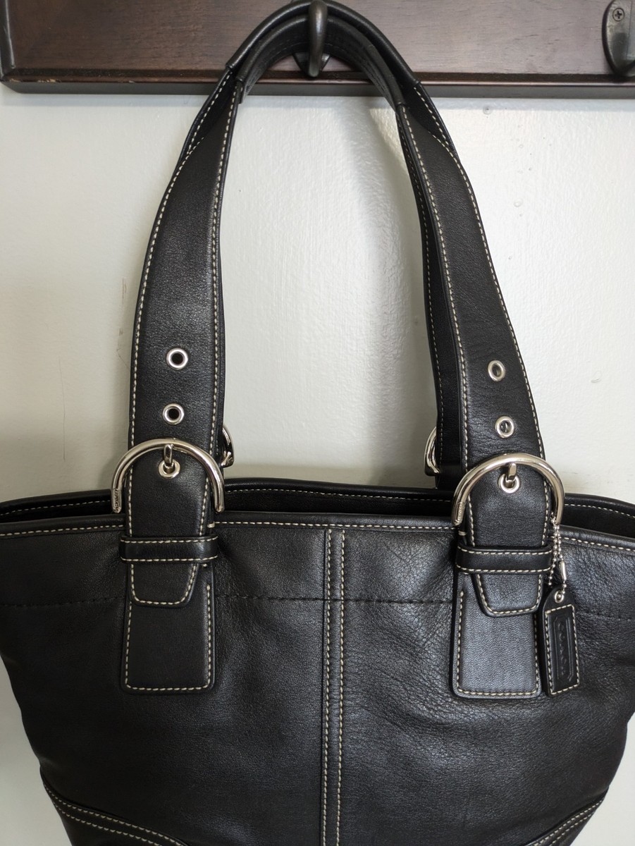 Coach 9544 Soho Black Leather Satchel Shoulder Bag for sale