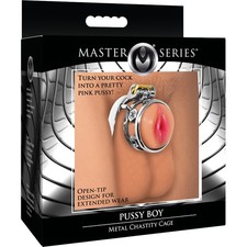 Master Series Pussy Boy Metal Chastity Cage