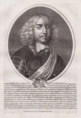 Philippe de la Mothe-Houdancourt marshal La Rochelle Leuven Portrait engraving