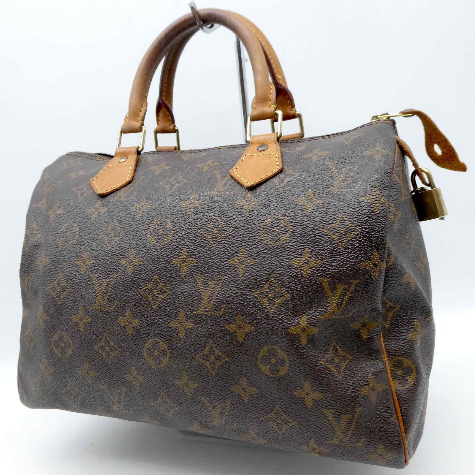 LOUIS VUITTON Speedy 30 M41526 Monogram 2Way Shoulder Hand Bag PVC Padlock 770