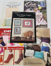 Craft Book Lot Needle Art Crochet Quilts Knitting Knit Socks and Bags 5 Books