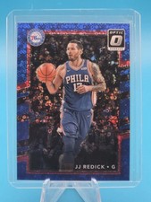 2017-18 Panini Donruss Optic - J.J. Redick #113 Blue Fast Break Prizm 27/50