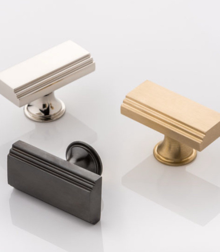 Stunning JOSEPH GILES Dewhurst II Cabinet Pull Handle Solid Brass NICKEL  50mm UK