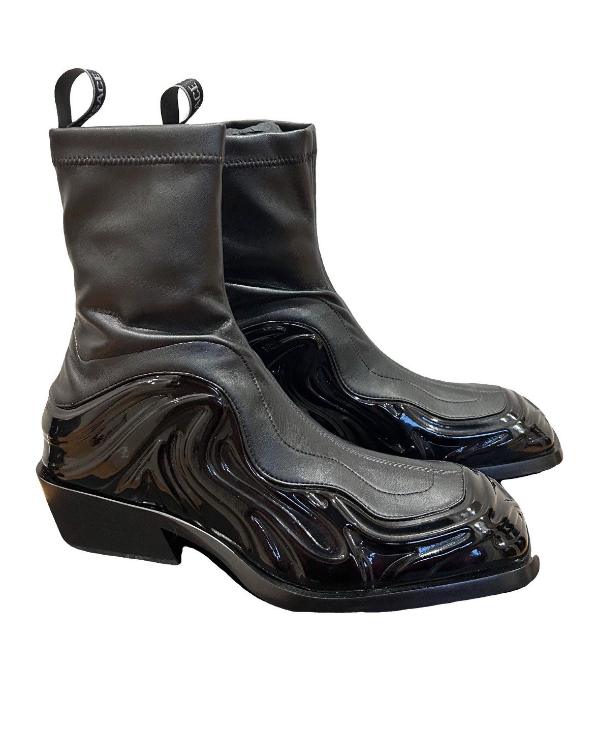 SAOLA Stivaletti Versace Solare in pelle nera taglia 9