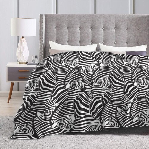 Zebra Blanket for Women Men, Cute Zebra Themed Design Printed Throw Blankets ... - Picture 6 of 7