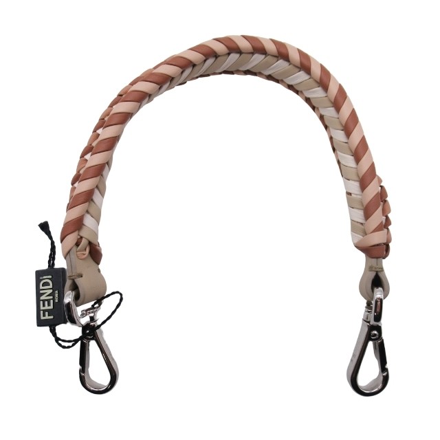 RARE FENDI Strap You Mini Mesh Leather Braided Shoulder Bag Strap