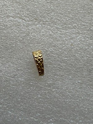 14K Gelbgold Kaution 11,4L x 7,6mmW für Anhänger mit Fundstück -3,9 breit oben
