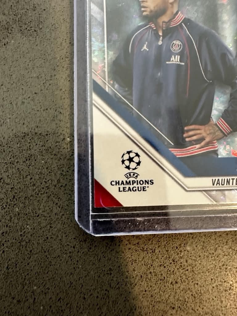 2021-22 Topps Uefa Champions League - Messi, Neymar Jr, Mbappe #62 Sparkle Foil view 3
