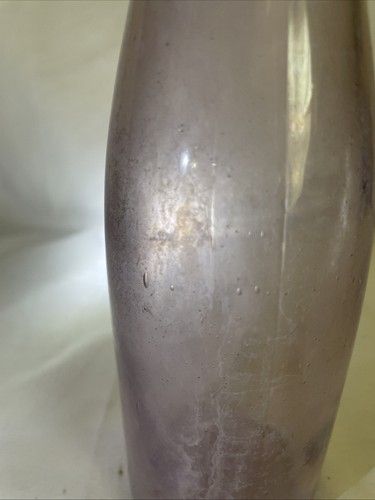 Amethyst Bottle. Tooled Lip. Partial Cap. - Picture 12 of 21