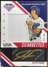 2020 USA Baseball Stars & Stripes Black Gold Justin Foscue 1st RC Auto /89