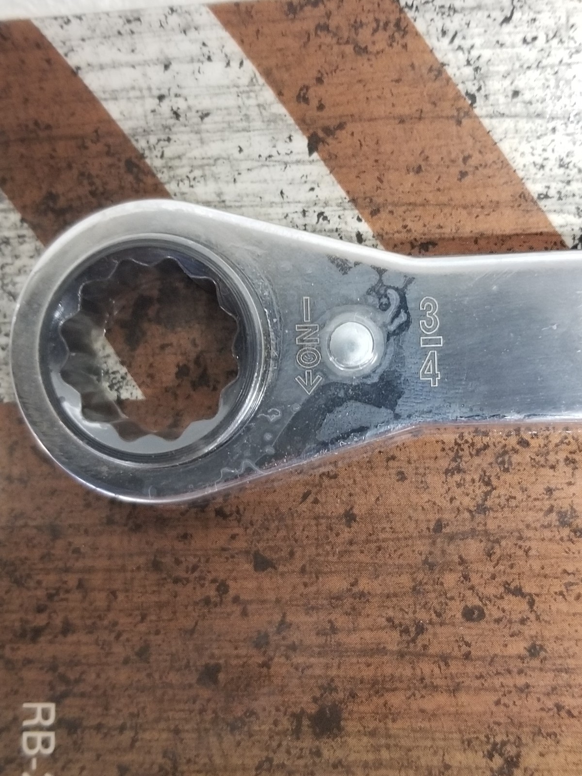 Lang Tools RB-2428 Ratcheting Box Wrench Double End 3/4" and 7/8" Made in USA