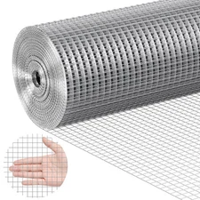 VEVOR Hardware Cloth 1/2" 24in x 50ft 19 Ga Wire Mesh Roll Chicken Wire Fencing