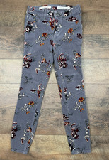 Pilcro and the Letterpress/Anthropologie Corduroy Floral Pants Size 26