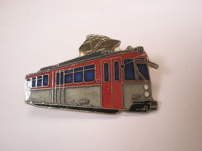 Tatra T4 Tram German Halle Esslingen 4 Axle GT4 Train Vintage Lapel Pin a08