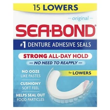 Denture Adhesive Seals, Original, 15 Lowers