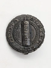WWII 1941 Shellane Sterling Silver “Quota Buster” Pin – Home Front War Effort