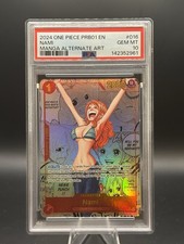 One Piece Nami Manga Alternate Art PRB01 OP01 016 PSA 10 Gem Mint English