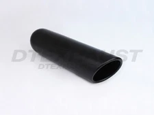 Black Powder Coated Exhaust Tip Rolled Slant - 2.25" Inlet - 3.50" Outlet - 12" 