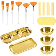 Complete Facial Care Kit 23 Pieces with Brushes Sponge Applicator for Home
