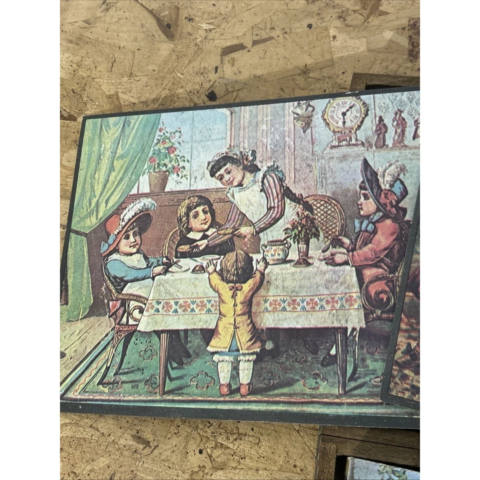 Antique children's German puzzle blocks , Complete with Original box . - Image 4 of 4