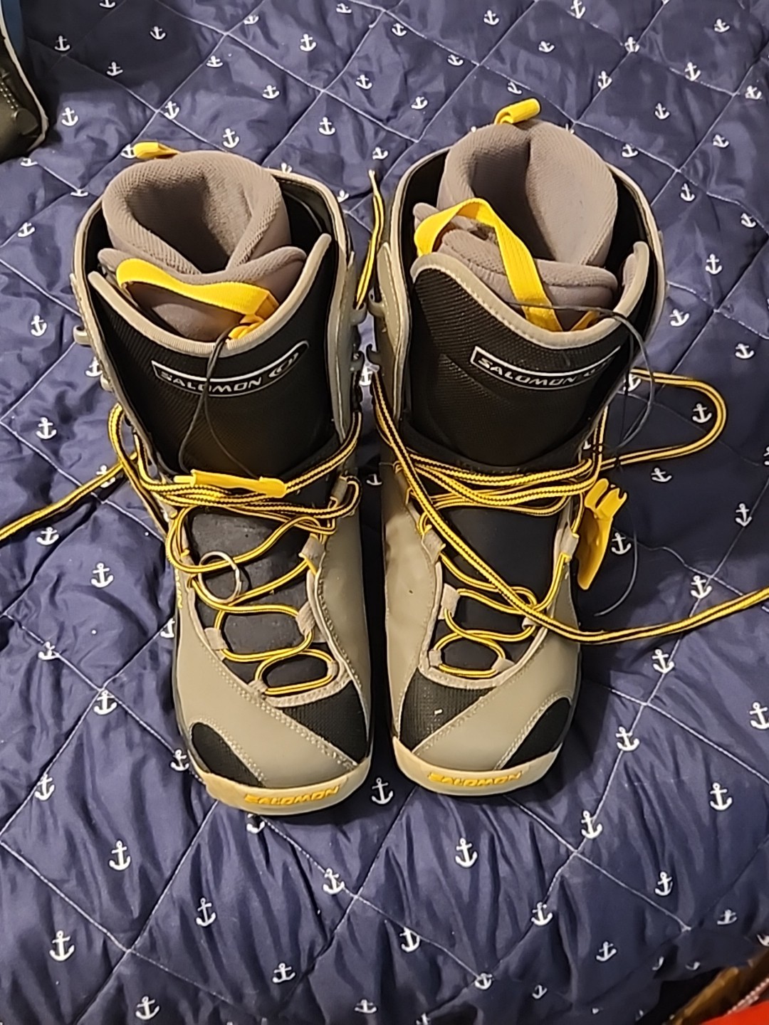 Salomon Stivali da Snowboard Maori Autofit Grigio e Giallo Uomo Taglia 9 5